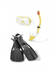 Набор для плавания – маска, трубка, ласты, от 8 лет (Intex, с55658)